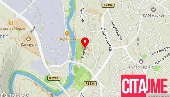 мапа на Brza Pratka Пошта во Штип