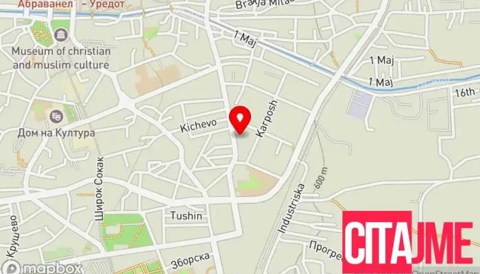 мапа на Брза Пратка Пошта во Битола