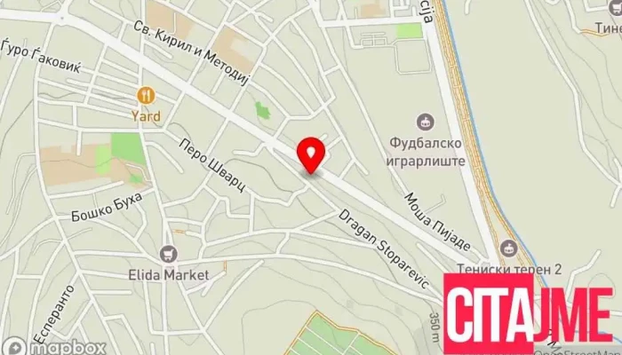 мапа на Брза пратка Пошта во Куманово