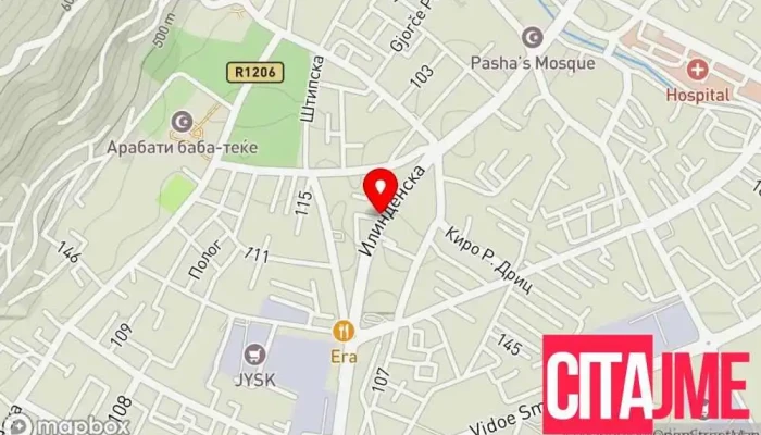 мапа на BUHARISHOP Аптека во Тетово