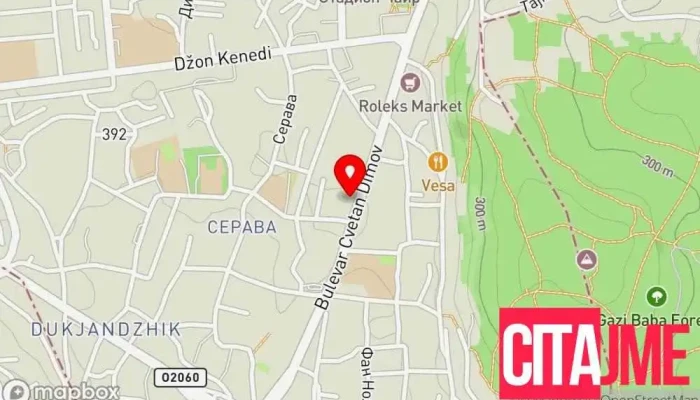 мапа на Buharishop Аптека во Скопје