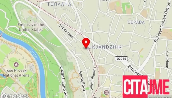 мапа на Buloni MSF Продавница за хардвер, Продавница за производи за дома во Скопје