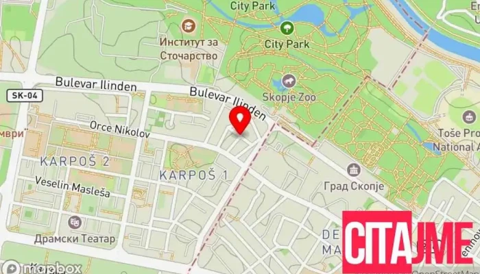 Butel Pogreben Servis Ad Skopje мапа - Скопје
