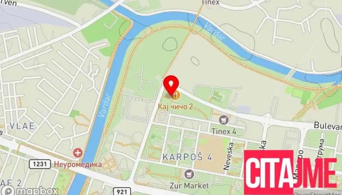 мапа на D-r Blazeski Стоматолог, Козметички стоматолог во Скопје