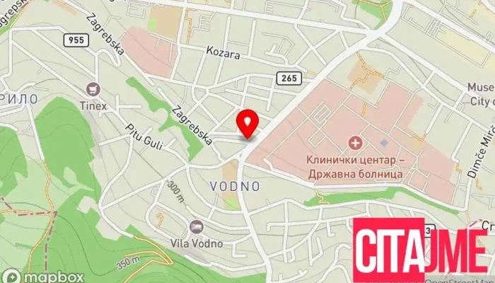 мапа на Д-р Љупка Терзиева Стоматолог во Скопје
