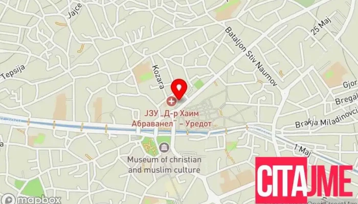 мапа на Д-р Новица Стојановски Стоматолог во Битола