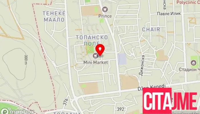 мапа на Дател фарма Аптека во Скопје