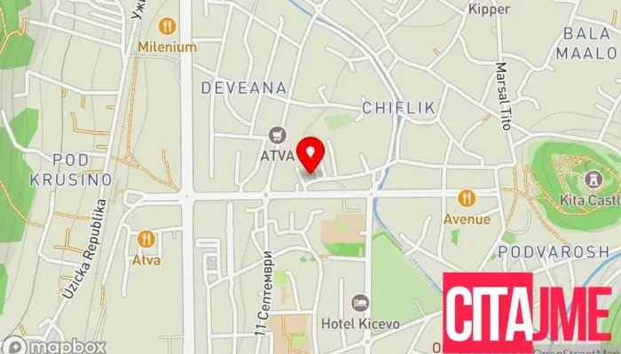 мапа на dejure Софтверска компанија во Кичево