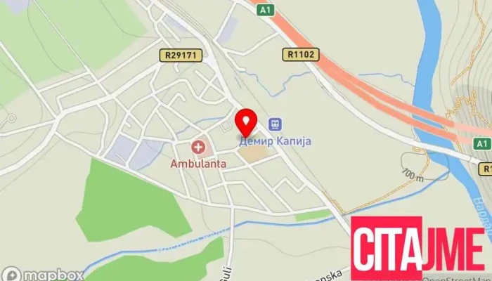 мапа на Демир Капија  во Демир Капија