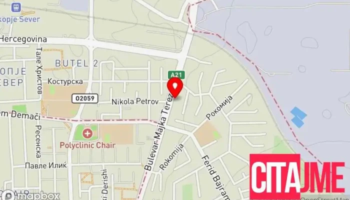 Dent Artis мапа - Скопје