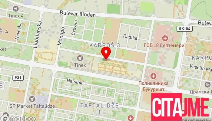 Dental Care Dr Lukanoski мапа - Скопје