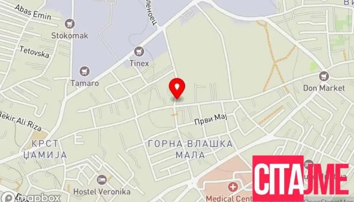 мапа на Dental Center D-r Batkoski Стоматолог, Стоматолошка клиника, Периодонтист за стоматолошки импланти, Орален хирург во Охрид