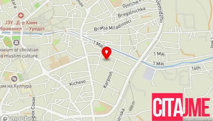 мапа на Dental office Dr. Katerina Vasilevska Стоматолог во Битола