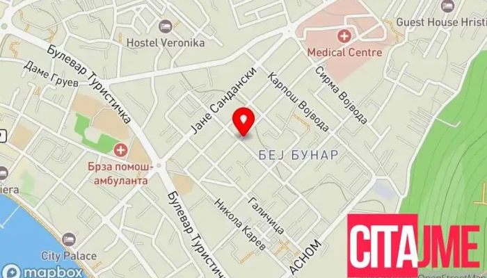 мапа на Dental Protekt Стоматолог во Охрид