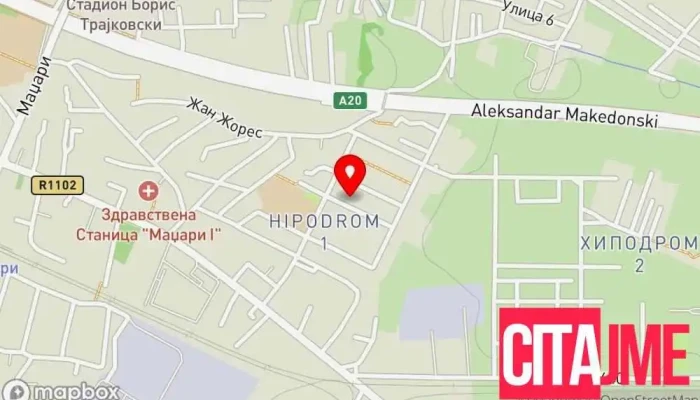 мапа на Dentist Dr. Topuzoski Стоматолог во Скопје