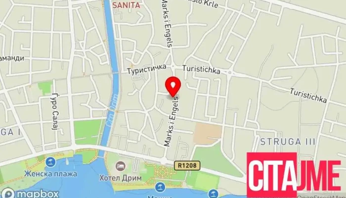 мапа на Dentist Nagip Стоматолог во Струга