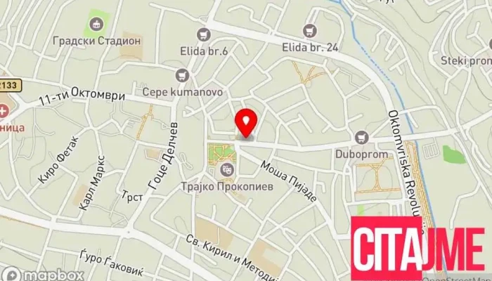 мапа на Дентистика Стоматолог во Куманово