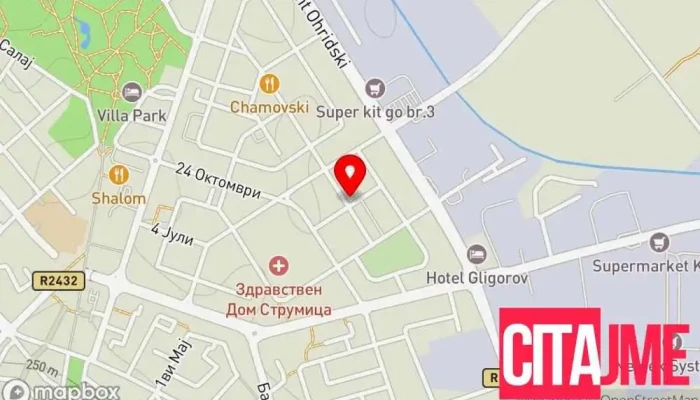 мапа на Devetka Продавница за хардвер во Струмица