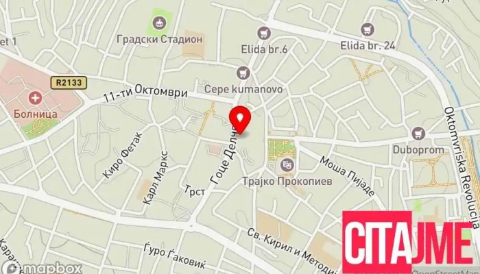 мапа на Дона Продавница за облека во Куманово