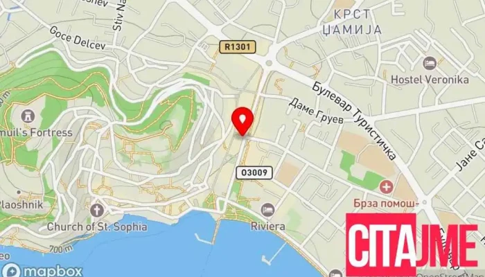 мапа на Донер Ќебап Хари Продавница за раженчиња во Охрид