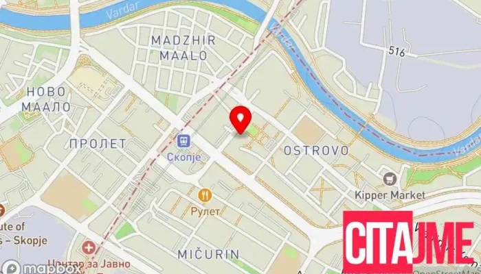 мапа на Др. Богдан Илиевски - Др. Рената Илиевска Стоматолог во Скопје