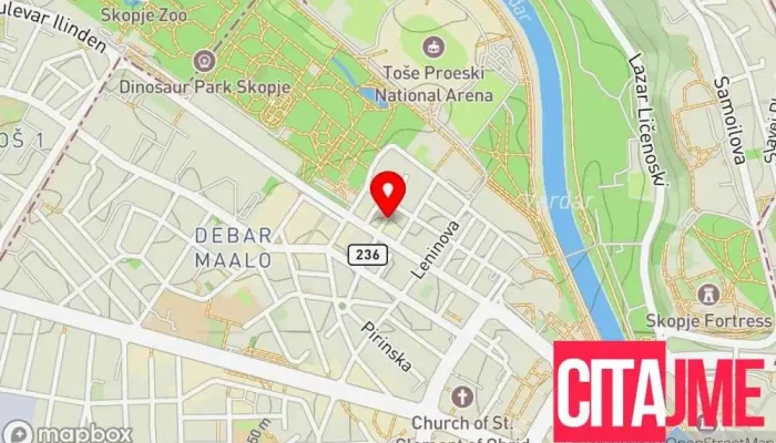 мапа на Dr. Ivanov Стоматолог во Скопје