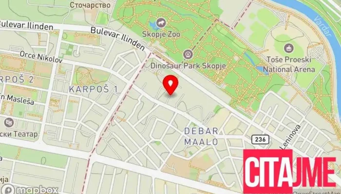 мапа на Др. Станков Дентал Клиник Орален хирург, Периодонтист за стоматолошки импланти, Ортодонт, Периодонт во Скопје