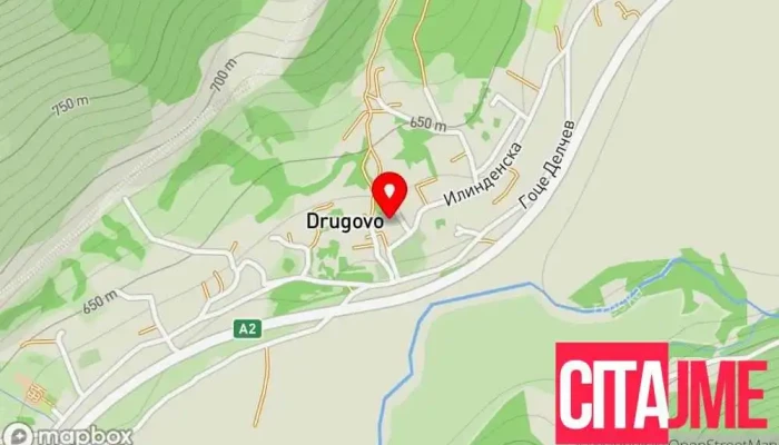мапа на Другово  во 