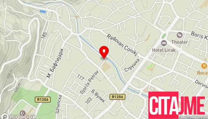 Drzhaven Arkhiv Na Rsm   Oddelenie Tetovo мапа - Тетово