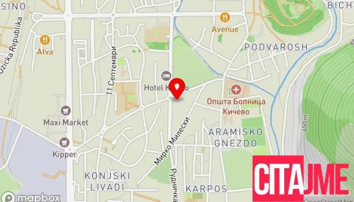 Drzhaven Pazaren Inspektorat   Kichevo мапа - Кичево