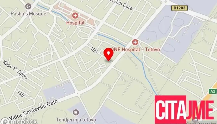 мапа на Dushica Farm Аптека во Тетово