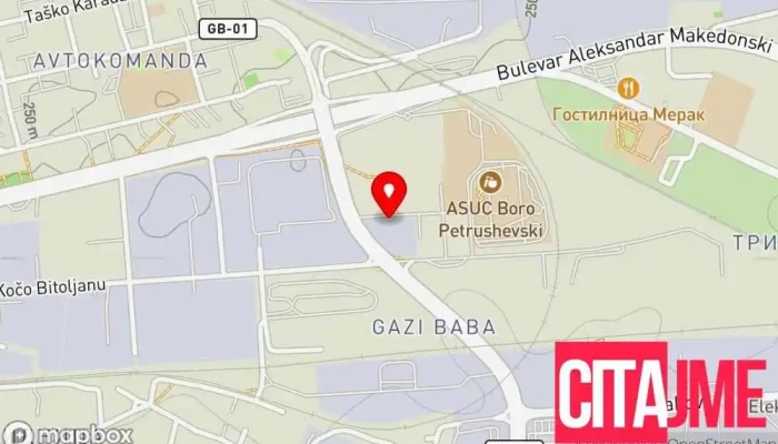 мапа на Еко Логистик Сервис - Доставна служба Корпоративна канцеларија, Шпедитерска компанија во Скопје