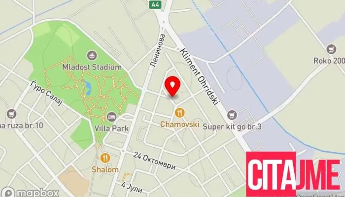 мапа на Eliksir Apteka 3 Аптека во Струмица