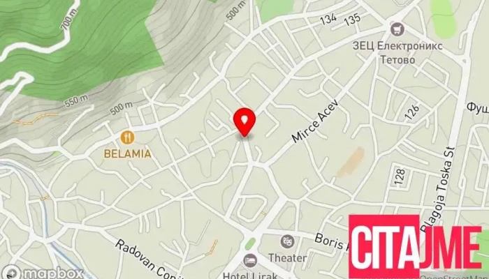 мапа на Elixir Pharmacy Драгстор, Аптека во Тетово