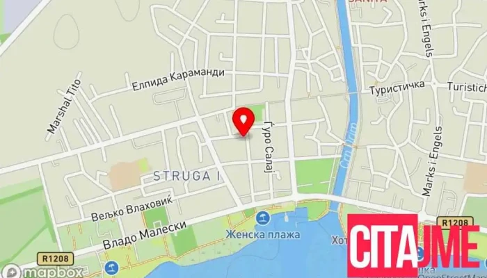 мапа на ELS-ECO LOGISTIC SERVICE KARGO STRUGA Пошта во Струга