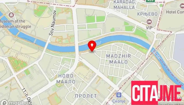 мапа на ELS NBRM Пошта во Скопје