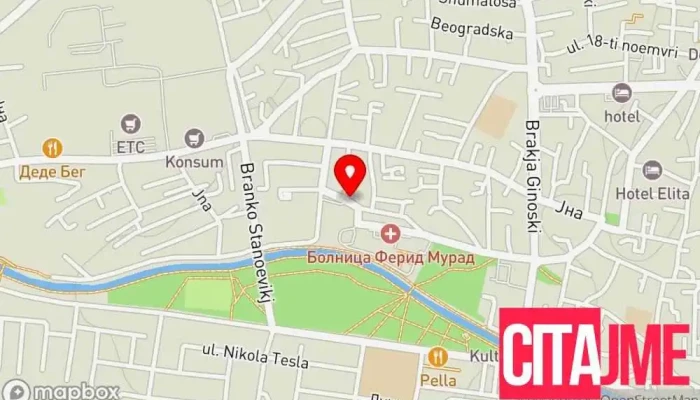 мапа на ermalfarm Аптека во Гостивар