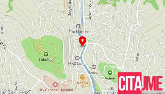 мапа на Euro farm apteka Аптека во Кочани