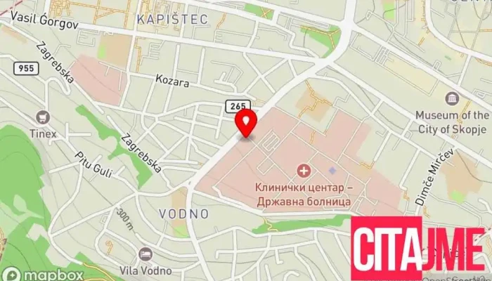 мапа на Еурофарм клиника Аптека во Skopje