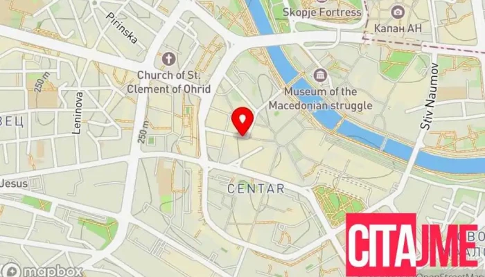 мапа на Eурофарм плоштад Аптека во Скопје