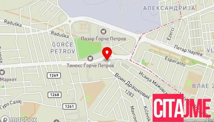 мапа на Еурофарм СП Планет Аптека во Скопје