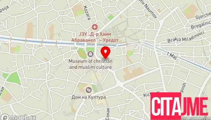 мапа на Еурофарм Центар Фармацевтска компанија во Битола