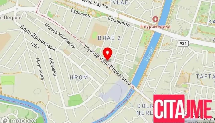 мапа на Eurofarm Аптека во Скопје