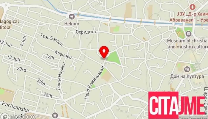 мапа на Еурофарм Аптека во Битола