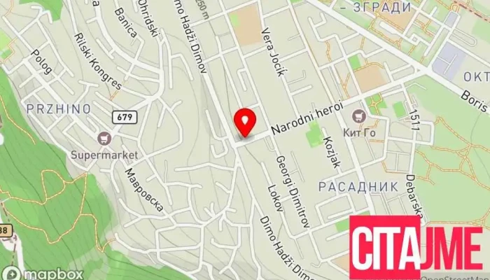 мапа на Еурофарм Аптека во Скопје