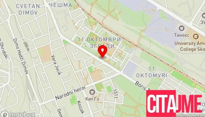 мапа на Eurofarm Аптека во Скопје