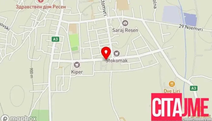 мапа на Еурофарм Аптека во Ресен