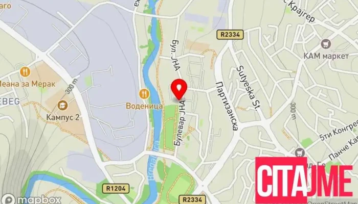 мапа на Флос фарм аптека Фармацевтска компанија во Штип