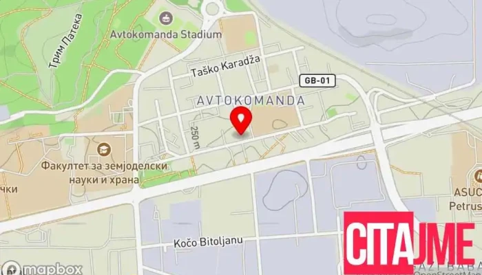 мапа на Frigo Shob hardware store Продавница за хардвер во Скопје