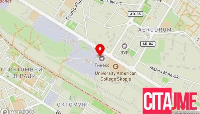 мапа на Galenium Farm Аптека во Скопје